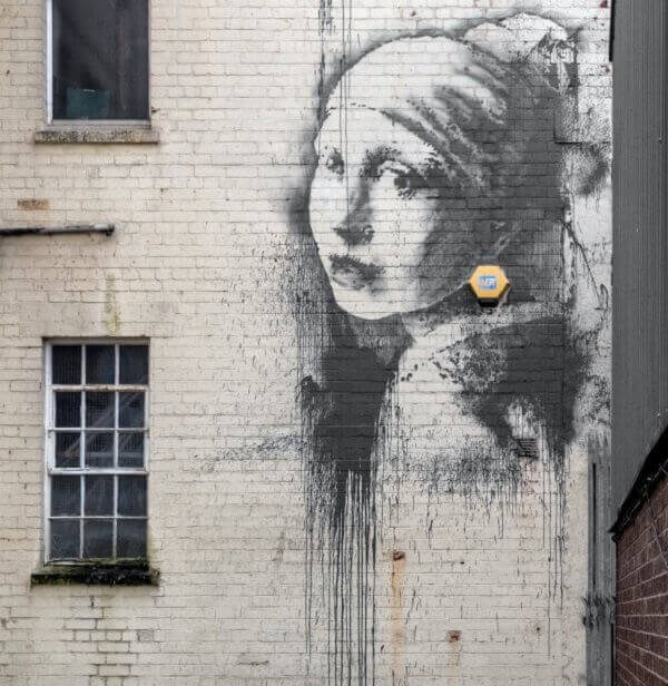 The Girl with a Pearl Earring by Banksy