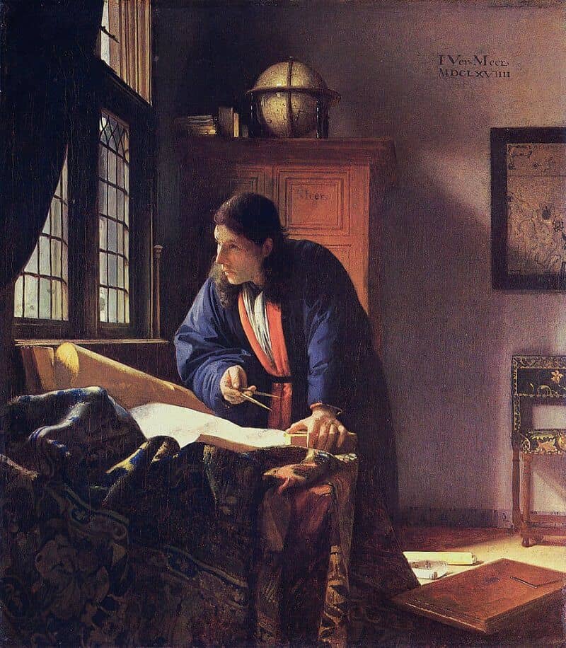 The Geographer, 1667 by Johannes Vermeer
