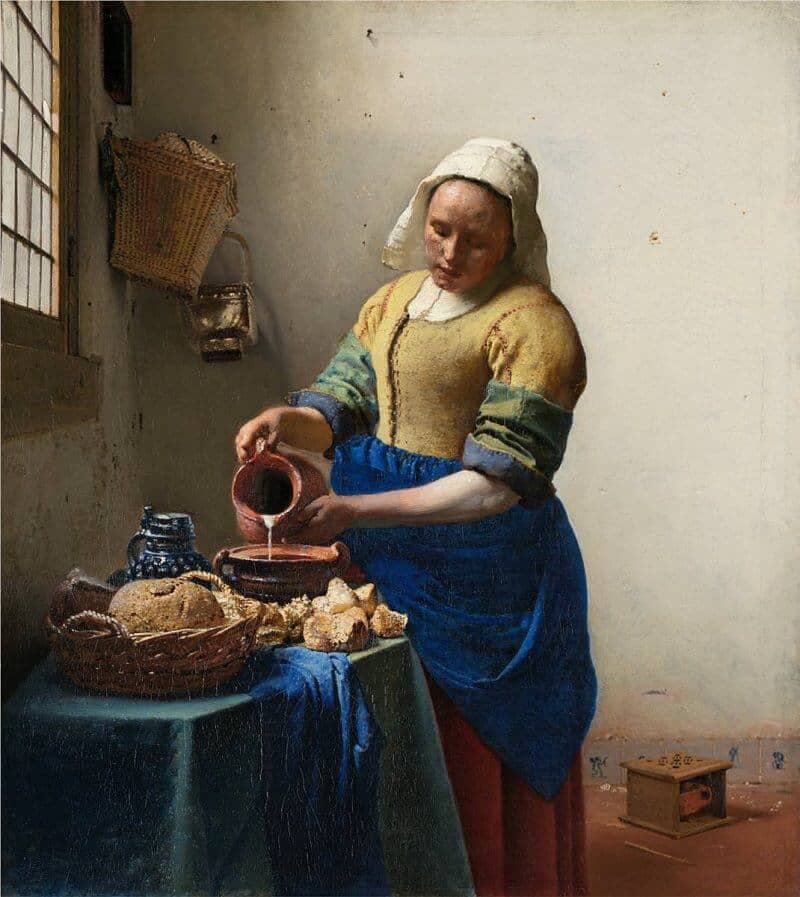 The Milkmaid, 1658 by Johannes Vermeer