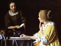 Mistress and Maid by Johannes Vermeer