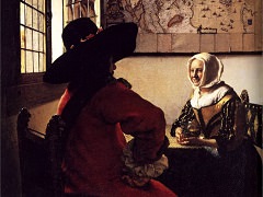Officer and Laughing Girl by Johannes Vermeer